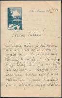 1911 Tátralomnic grafikus levélpapíron írt levél
