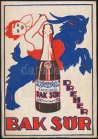 cca 1930 Dreher Bak sör reklám nyomtatvány 12x17 cm