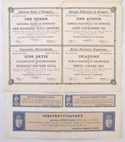 Budapest 1924. "Magyar Nemzeti Bank" magyar, angol, francia, német és olasz nyelvű részvén...