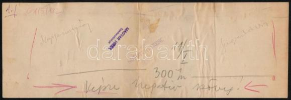 Magyar-jugoszláv mérkőzés résztvevői, kétrészes sajtófotó (Novotta Ferenc/Magyar Hírek), hátulján fe...