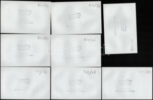 cca 1960-1970 Linzbauer Tamás: Mozdonyok, 8 db fotó, hátuljukon pecséttel jelzettek, 9×14 cm