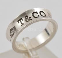 Ezüst(Ag) gyűrű Tiffany replika, jelzett, méret: 56, bruttó: 5,6 g