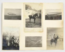 ccca 1930 Albumlap katonai és Zeppelin fényképekkel (Zeppelin Budapesten) / Zeppelin and military photos