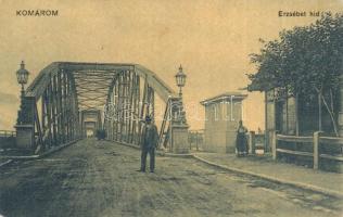 Komárom, Komárno; Erzsébet híd. L. H. Pannonia 1909. 1/10. / bridge (EK)