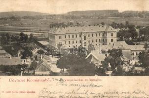 Komárom, Komárno; Városi kórház és környéke. Czike Dénes kiadása / hospital (kopott sarkak / worn corners)