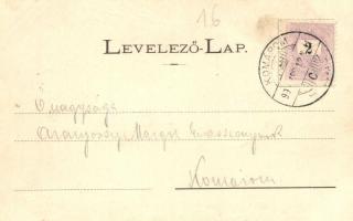 1899 Komárom, Komárno; Téli kikötő, jobb part, MFTR uszályok. Czike Dénes kiadása / winter harbor, p...