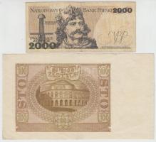 Lengyelország 1982-1988. 20Zl-2000Zl (5xklf) + Német megszállás 1940. 100Zl T:III 
Poland 1982-1988...