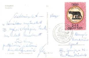 Budapest XIV. Népstadion, labdarúgó mérkőzés, foci + 1910-1960 Pestlőrinc So. Stpl. + XVII. Olympia ...