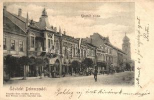 Debrecen, Kossuth utca. Pongrácz Géza kiadása Kiss Ferencz eredeti fényképe után (r)