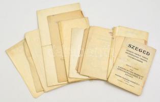 14 db különféle magyar város- és megyetérkép: Hódmezővásárhely, Szeged, Csanád, Nyíregyháza, Békés, ...