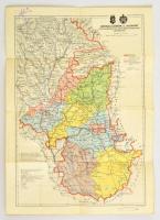 cca 1934 Borsod-Gömör-Kishont k.e.e. vármegye térképe, 1:200000, M. Kir. Állami Térképészet, 50×35 cm