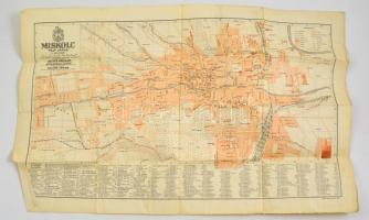 1928 Miskolc térképe, 1:10000, terv. Szűcs Sándor, Turistaság és Alpinizmus, 73×45 cm