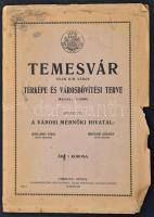 1913 Temesvár szab. kir. város térképe és városbővítési terve. 1:10000. Színes, litografált térkép. ...