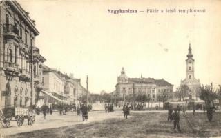 Nagykanizsa, Fő tér, Felső templom. Erdős Lajos kiadása