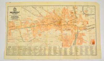 1928 Miskolc térképe, 1:10000, terv. Szűcs Sándor, Turistaság és Alpinizmus, 73×45 cm