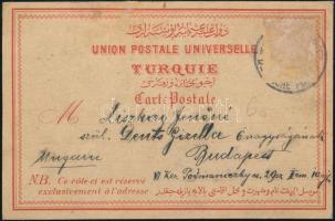 Constantinople, Istanbul; Vue generale du pont de Kara-Keuy, Mosquée de Tophané / port, bridge, Mosq...