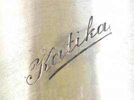 Szalagdíszes ezüst (Ag.) keresztelőpohár "Katika" vésettel, jelzett, nettó 54,5 g