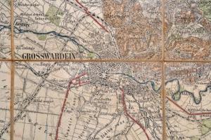 cca 1891-1914 8 db erdélyi katonai térkép, 2 vászonon, Nagyvárad (2 db), Al-Duna (2 térkép összeraga...