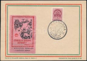 1941 Szeresd a magyar katonát piros levélzáró levelezőlapon