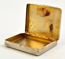 Ezüst (Ag.) cigarettatárca címerrel, jelzett, 8×6×1 cm, bruttó 66,2 g