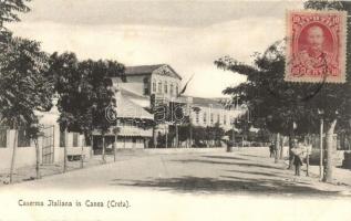 Chania, Canea (Crete); Caserma Italiana / Italian military barracks. E. A. Cavaliero, TCV card (EK)