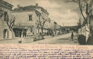 Aurisina, Nabrezina, Nabresina; Cesta na kolodvor / road to the railway station (ázott sarok / wet corner)