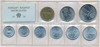 1974. 2f-10Ft (9xklf) érmés forgalmi sor fóliatokban T:1 Adamo FO7