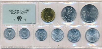 1976. 2f-10Ft (9xklf) érmés forgalmi sor fóliatokban T:1 Adamo FO9