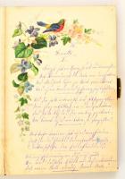 cca 1880 Czóbel Minka (1855-1947)  költőnő, a szimbolizmus képviselője, a Nyugat előfutárának saját ...