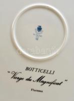 Hollóházi Botticelli falitányér (Madonna del Magnificat), matricás, jelzett, apró kopásokkal, d: 25 ...