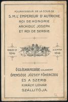 Joseph Dietzl Grand Vins Budafok kihajtható reklámlap