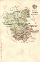 Komárom vármegye térképe. Károly Gy. / Komárnanská zupa / Komarom County map (Rb)