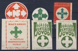 1938/40 6 db nyilas levélzáró