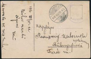 1916 Korytnica-Rózsahegy, vöröskeresztes kórházi csoportkép, fotó, postán megküldve, 9×14 cm