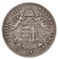 1868GYF 1Ft Ag "Ferenc József / Angyalos címer" Gyulafehérvár T:2 k. 
Hungary 1868GYF 1 F...