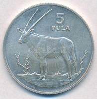 Botswana 1978. 5P Ag Nyársas antilop T:1,2- Botswana 1978. 5 Pula Ag Gemsbok C:UNC,AU Krause KM#11