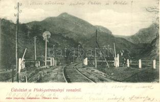 1905 Piski Petrozsény, Simeria-Petrosani; vasútvonal. Adler fényirda / railway line / Eisenbahnlinie