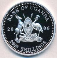 Uganda 2006. 2000Sh Ag "A labdarúgás halhatatlanjainak csarnoka - Olaszország 1980-as évek / Cl...