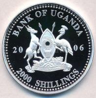 Uganda 2006. 2000Sh Ag "A labdarúgás halhatatlanjainak csarnoka - Olaszország 1980-as évek / Di...