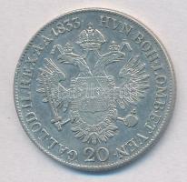 1833B 20Kr Ag "I. Ferenc" T:1-,2