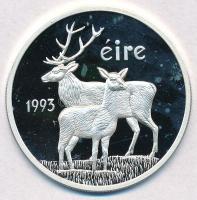 Írország 1993. 1E Ag Gímszarvas T:PP fo. Ireland 1993. 1 Ecu Ag Red deer C:PP fo.