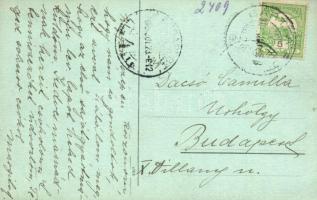 1907 Bártfa, Bardejov, Bardiov; Festő hölgy az erdőben / painting lady by the forest. photo