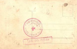 Királyért és Hazáért! Mindenki a betegnyugvó állomás levelezőlapján írjon. A Vörös Kereszt Egylet VI...