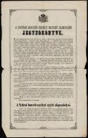 1861 A Nyitrai honvéd-segély egylet alakulási jegyzőkönyve és alapszabályai. Jegyezte: Lehotay Gedeon. hn., ny.n., hajtásnyommal, szakadással, 2 p.