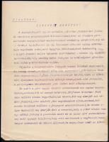 1906 Tisza István (1861-1918) gépelt bizalmas levele egy szabadelvű párti barátjának, benne az alkotmányos válságra és annak megoldására vonatkozó sorokkal, 2 gépelt oldal, Tisza Kálmán aláírásával.