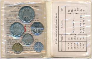 Spanyolország 1976. 50c-100Ptas (6xklf) forgalmi szett, műbőr tokban T:1
Spain 1976. 50 Centimos - ...