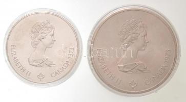 Kanada 1973. 5$ Ag  "Montreali Olimpia - Kingston vitorláshajó" + 5$ Ag "Montreali ol...