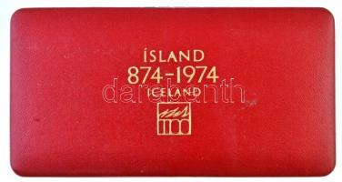 Izland 1974. 500K Ag "Az első település 1100. évfordulója" + 1974. 1000K Ag "Az első ...