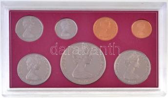 Cook-szigetek 1972. 1c-1$ Br, Cu-Ni (7xklf) forgalmi sor műanyag tokban T:PP Cook Islands 1972. 1 Cent - 1 Dollar Br, Cu-Ni (7xdiff) coin set in plastic case C:PP