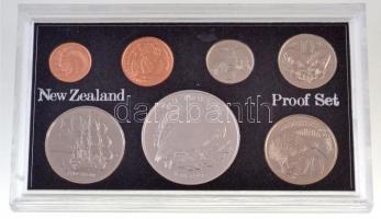 Új-Zéland 1986. 1c-1$ Br, Cu-Ni, Ag (7xklf) forgalmi sor műanyag tokban, tanúsítvánnyal T:PP
New-Ze...